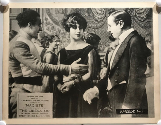 ORIGINAL SERIAL LOBBY CARD - THE LIBERATOR (l) -1918 - Maciste - episode #2 -...