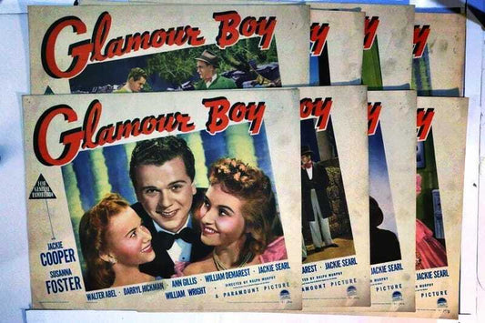 ORIGINAL LOBBY CARDS - GLAMOUR BOY - 1941 - set of 8