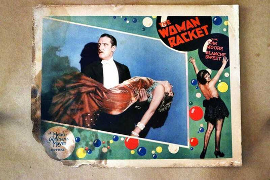 ORIGINAL LOBBY CARD - THE WOMAN RACKET - 1930 - title card -  Tom Moore, Blan...