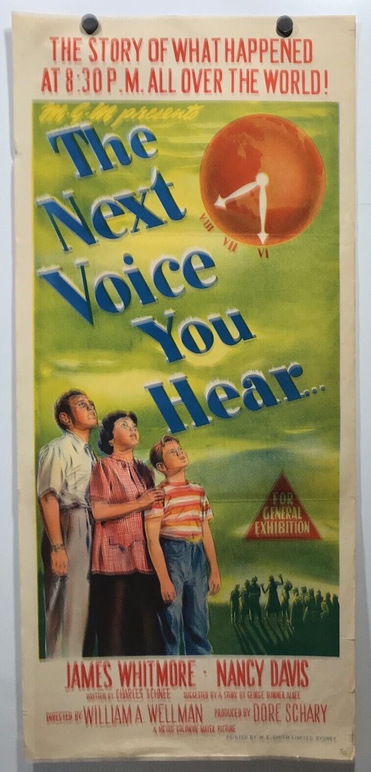 ORIGINAL DAYBILL MOVIE POSTER - THE NEXT VOICE YOU HEAR - 1950