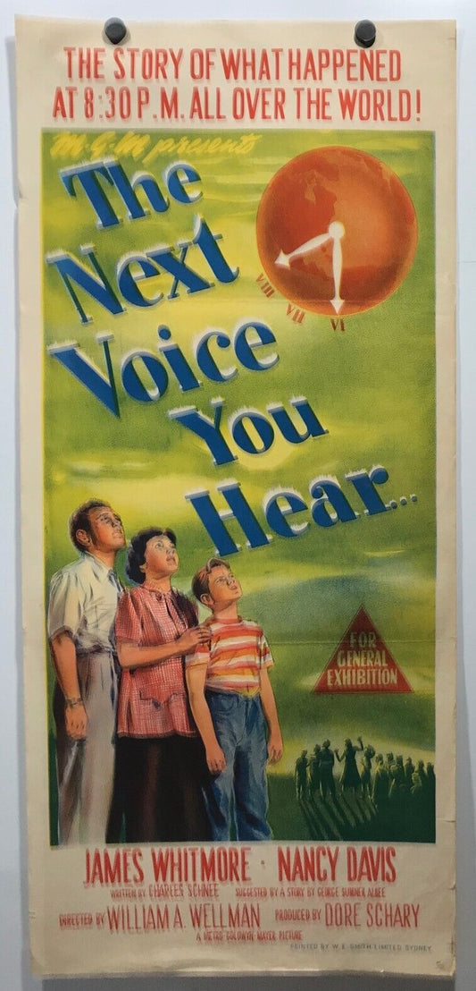 ORIGINAL DAYBILL MOVIE POSTER - THE NEXT VOICE YOU HEAR - 1950