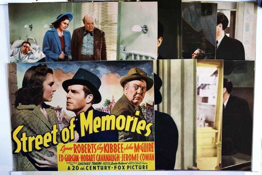 ORIGINAL LOBBY CARDS - STREET OF MEMORIES - 1940 - set of 8