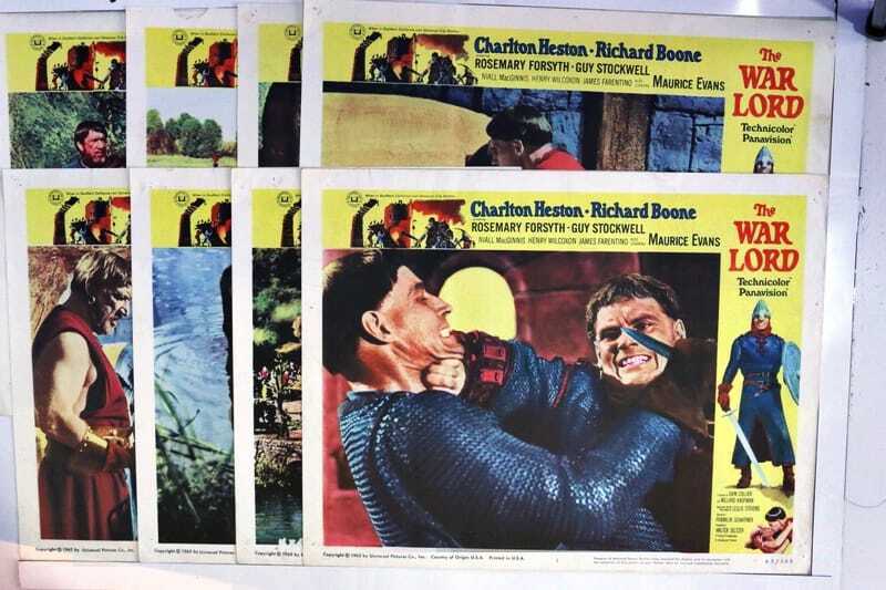 ORIGINAL LOBBY CARDS - THE WAR LORD - 1965 - set of 8