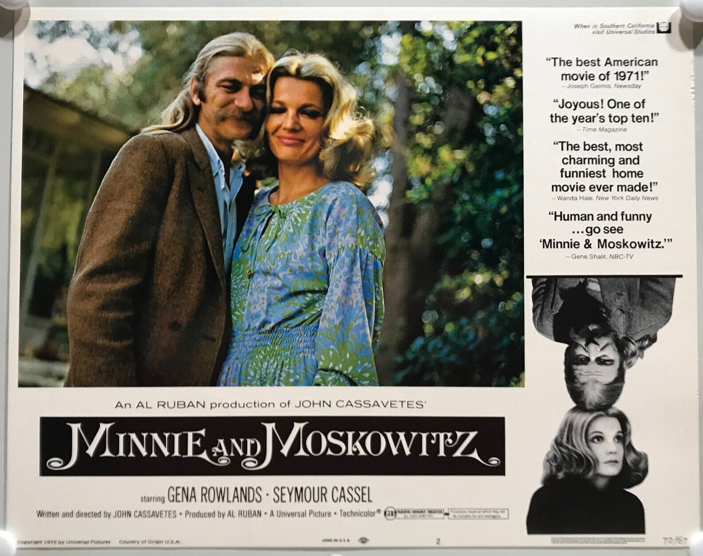 ORIGINAL LOBBY CARDS - MINNIE AND MOSKOWITZ - 1971 - set of 8