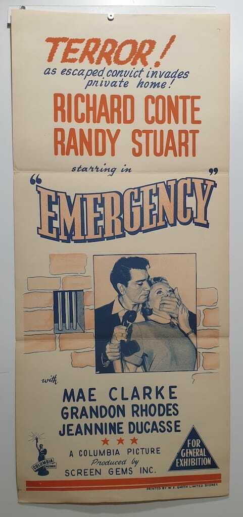 ORIGINAL DAYBILL MOVIE POSTER - EMERGENCY