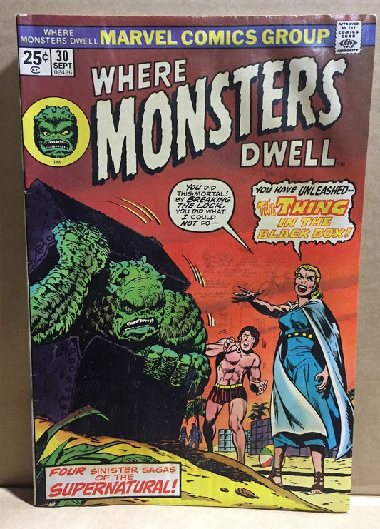 COMIC BOOK - WHERE MONSTERS DWELL MARVEL 30