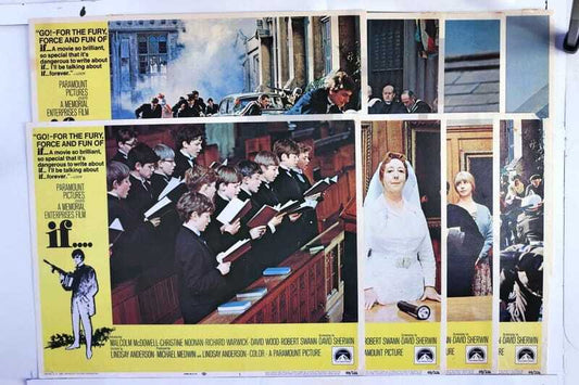 ORIGINAL LOBBY CARDS - IF - 1969 - set of 8