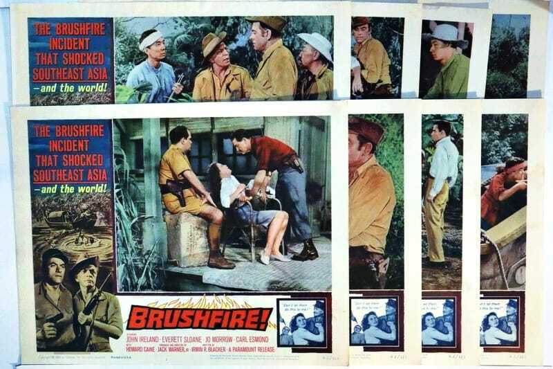 ORIGINAL LOBBY CARDS - BRUSHFIRE - 1962 - set of 8