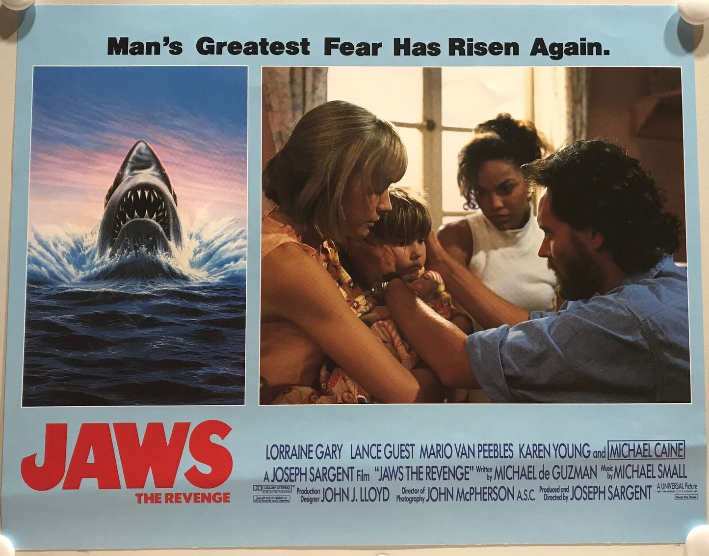 ORIGINAL LOBBY CARD - JAWS: THE REVENGE (c) - 1987 - key card