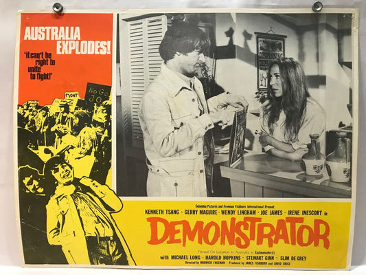 ORIGINAL LOBBY CARD - DEMONSTRATOR (m) - 1971 - title card - Australia