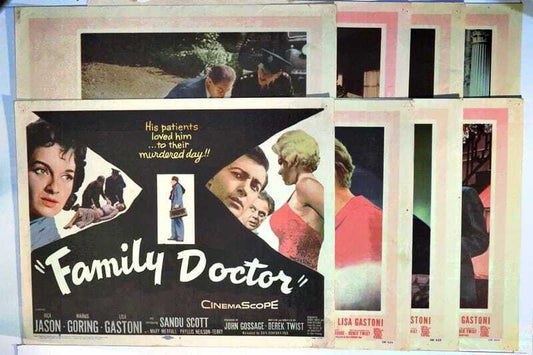 ORIGINAL LOBBY CARDS - FAMILY DOCTOR - 1958 - set of 8