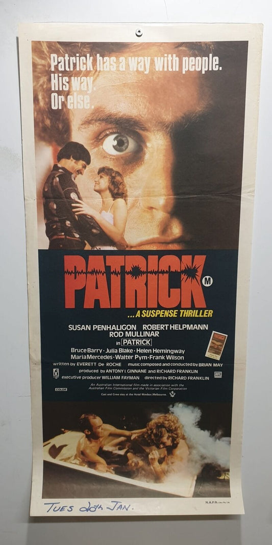 ORIGINAL DAYBILL MOVIE POSTER -  PATRICK - AUSTRALIAN