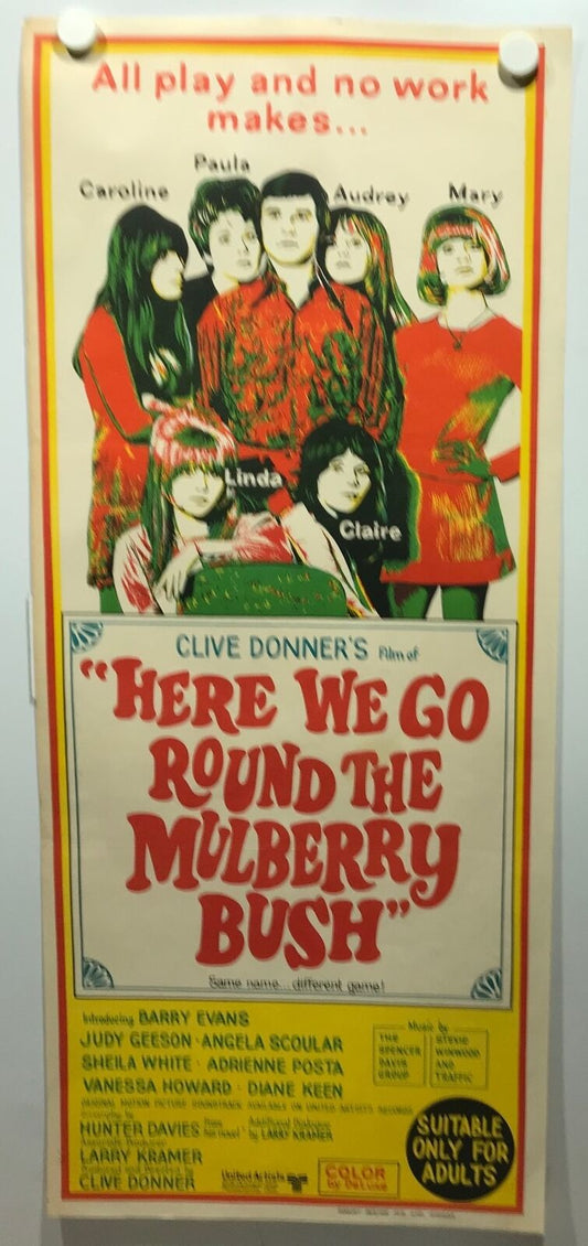 ORIGINAL DAYBILL MOVIE POSTER - HERE WE GO ROUND THE MULBERRY BUSH