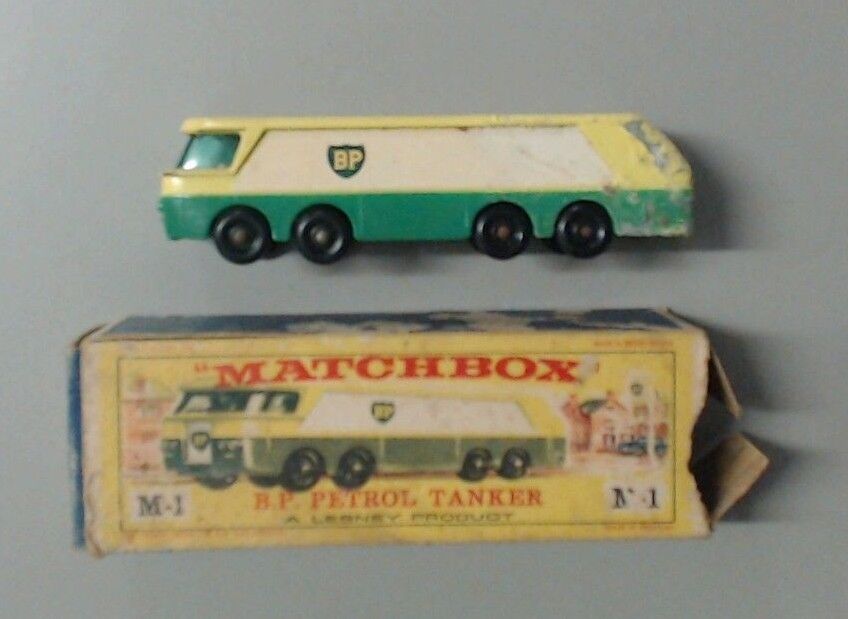 COLLECTABLE MATCHBOX CAR TRUCK TOYS LESNEY MAJOR -IN BOX- B.P PETROL TANKER M-1