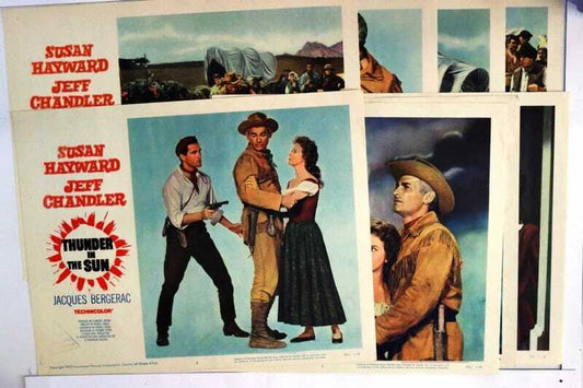 ORIGINAL LOBBY CARDS - THUNDER IN THE SUN - 1959 - set of 8