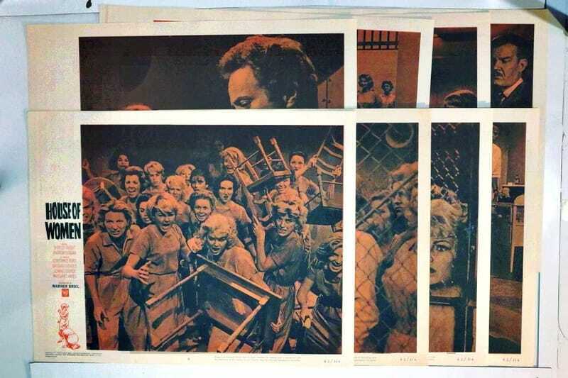 ORIGINAL LOBBY CARDS - HOUSE OF WOMEN - 1962 - set of 8