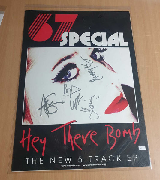 MUSIC PROMO POSTER - SIGNED - 67 SPECIAL - HEY THERE BOMB