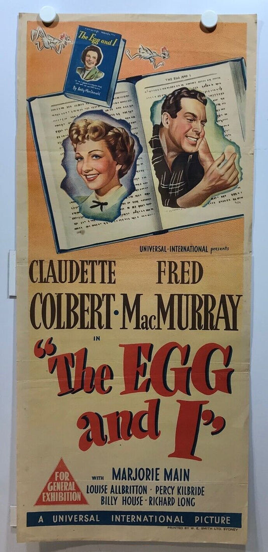 ORIGINAL DAYBILL MOVIE POSTER - THE EGG AND I - 1947