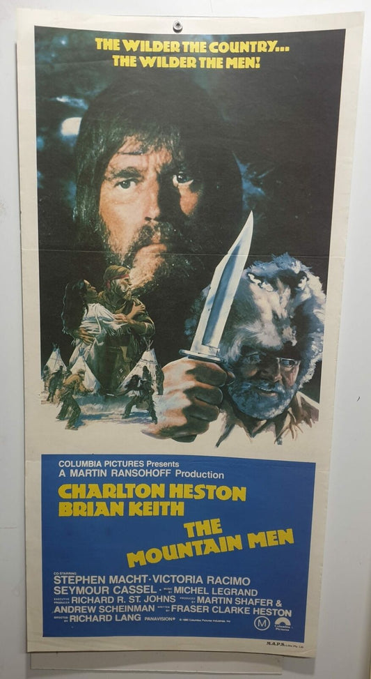 ORIGINAL DAYBILL MOVIE POSTER - THE MOUNTAIN MEN - 1980