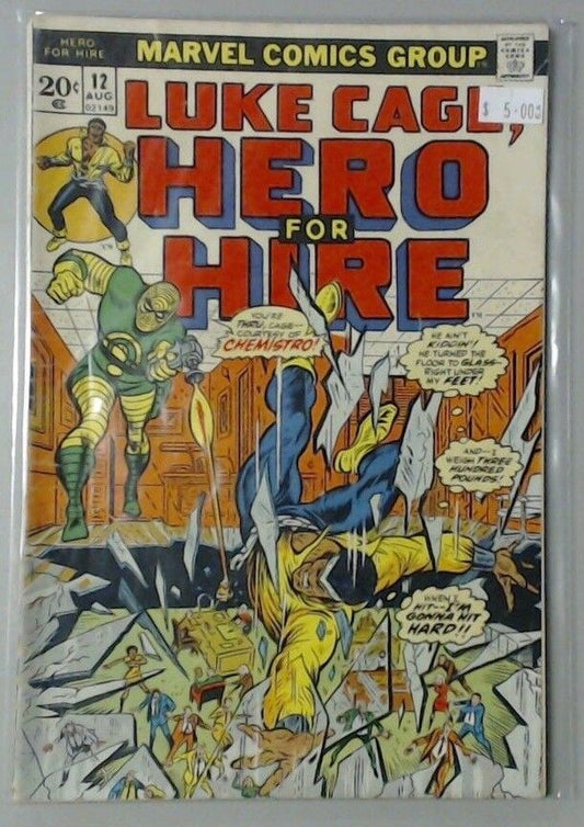 COMIC BOOK LUKE CAGE POWER MAN MARVEL CAGE HERO FOR HIRE  #12