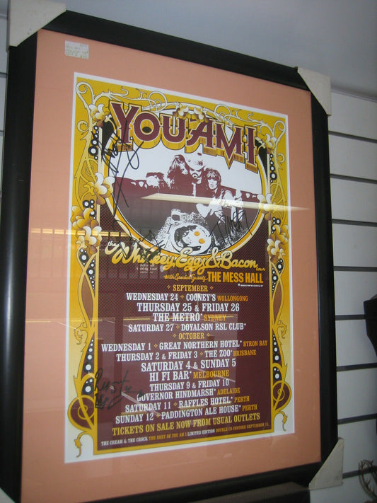 MUSIC PROMO POSTER – FRAMED AND SIGNED - YOU AM I - Whiskey Eggs and Bacon - ...