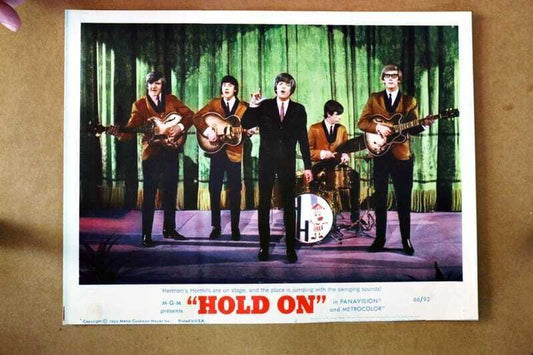 ORIGINAL LOBBY CARD - HOLD ON! - 1966 - Hermans Hermits On stage - key #2 card