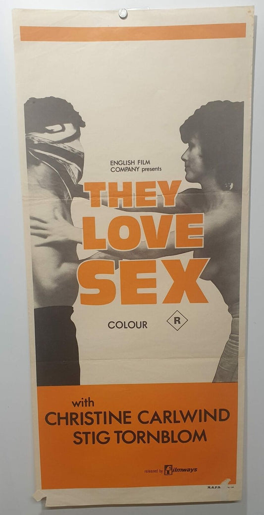 ORIGINAL DAYBILL MOVIE POSTER - THEY LOVE SEX - ADULT