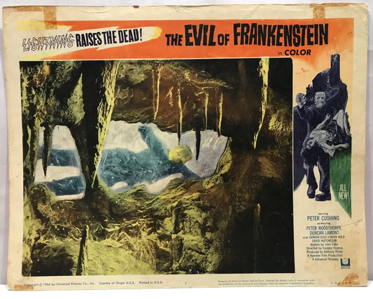 ORIGINAL LOBBY CARD - EVIL OF FRANKENSTEIN - 1964 - card #1