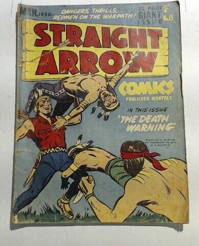 COMIC BOOK ~~ STRAIGHT ARROW 1956 NO.15 INDIANS