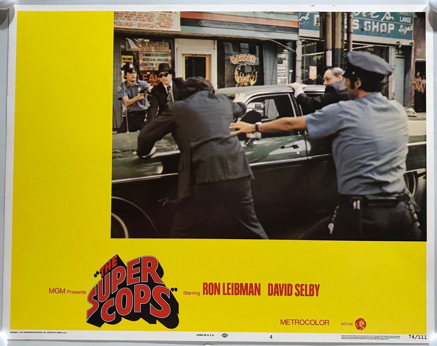 ORIGINAL LOBBY CARDS - THE SUPER COPS - 1974 - set of 8