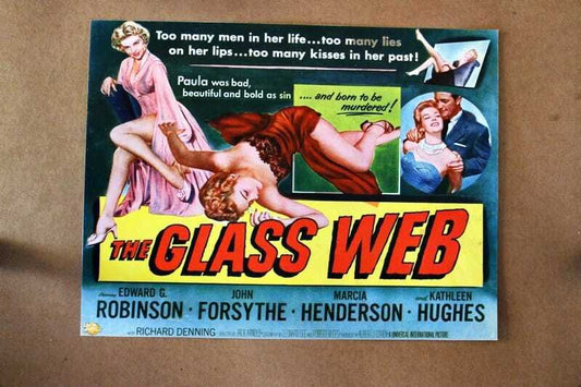 ORIGINAL LOBBY CARD - GLASS WEB - 1953 - title card