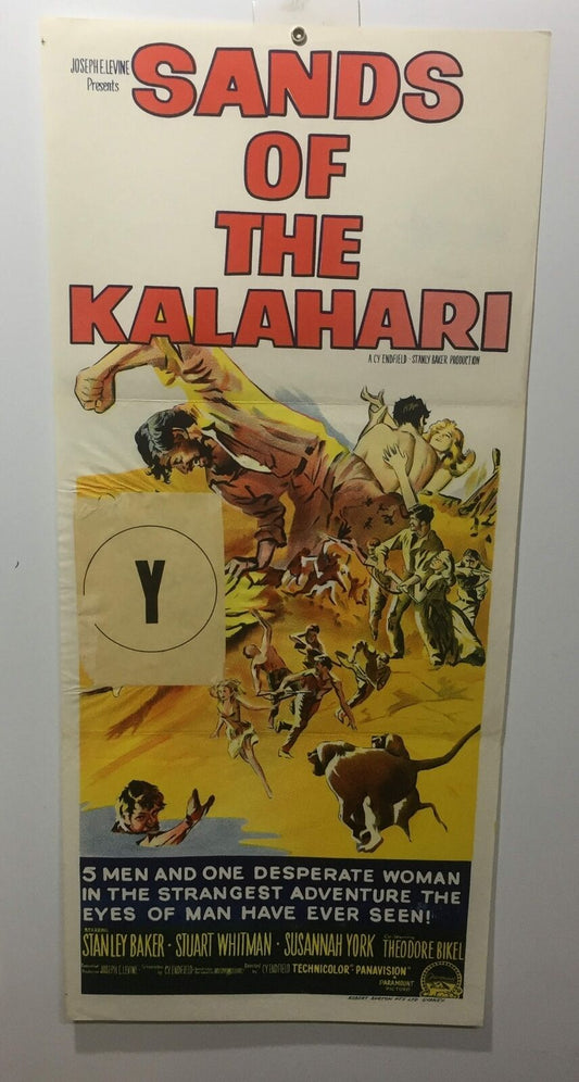 ORIGINAL DAYBILL MOVIE POSTER - SANDS OF THE KALAHARI