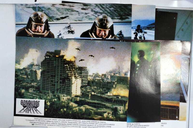 ORIGINAL LOBBY CARDS - CONQUEST OF EARTH - 1980 - set of 8