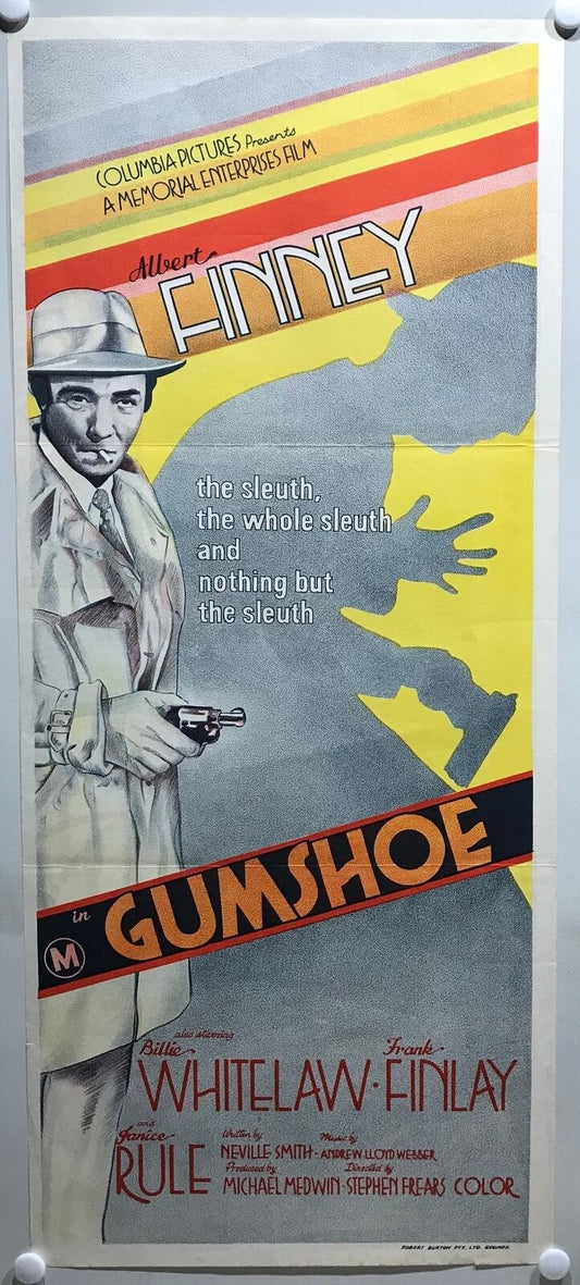 ORIGINAL DAYBILL MOVIE POSTER - GUMSHOE - 1971