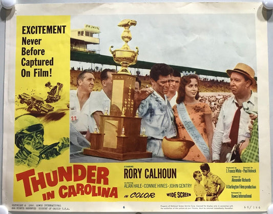 ORIGINAL LOBBY CARD - THUNDER IN CAROLINA - 1960 - key # 6 card