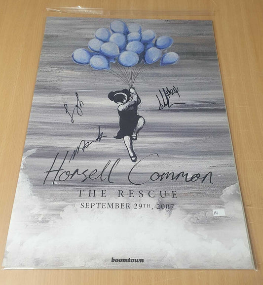 MUSIC PROMO POSTER - SIGNED - HORSELL COMMON - THE RESCUE - 2007 (b)