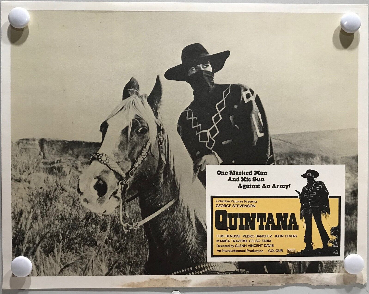 ORIGINAL LOBBY CARDS - QUINTANA - 1969 - set of 8