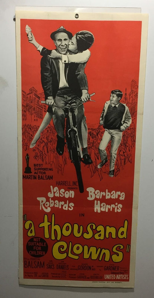 ORIGINAL DAYBILL MOVIE POSTER - A THOUSAND CLOWNS - 1965