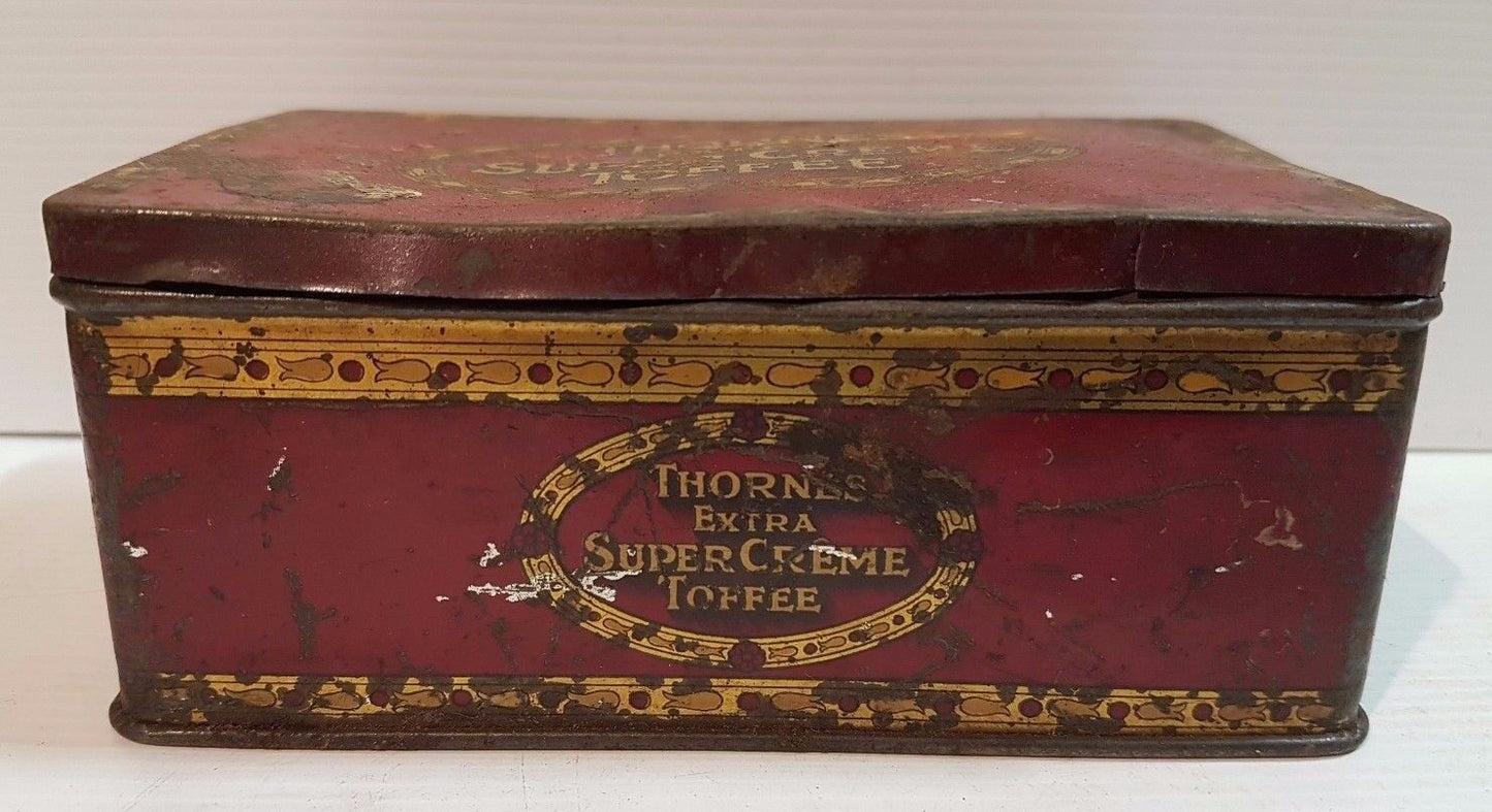 Biscuit Tea Sweets Cigar Tin Thorne's Extra Super Creme Toffee Henry Thorne & Co