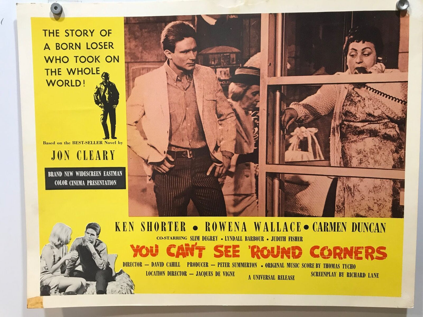 ORIGINAL LOBBY CARD - YOU CAN'T SEE 'ROUND CORNERS (d) - 1969 - title card-Australian