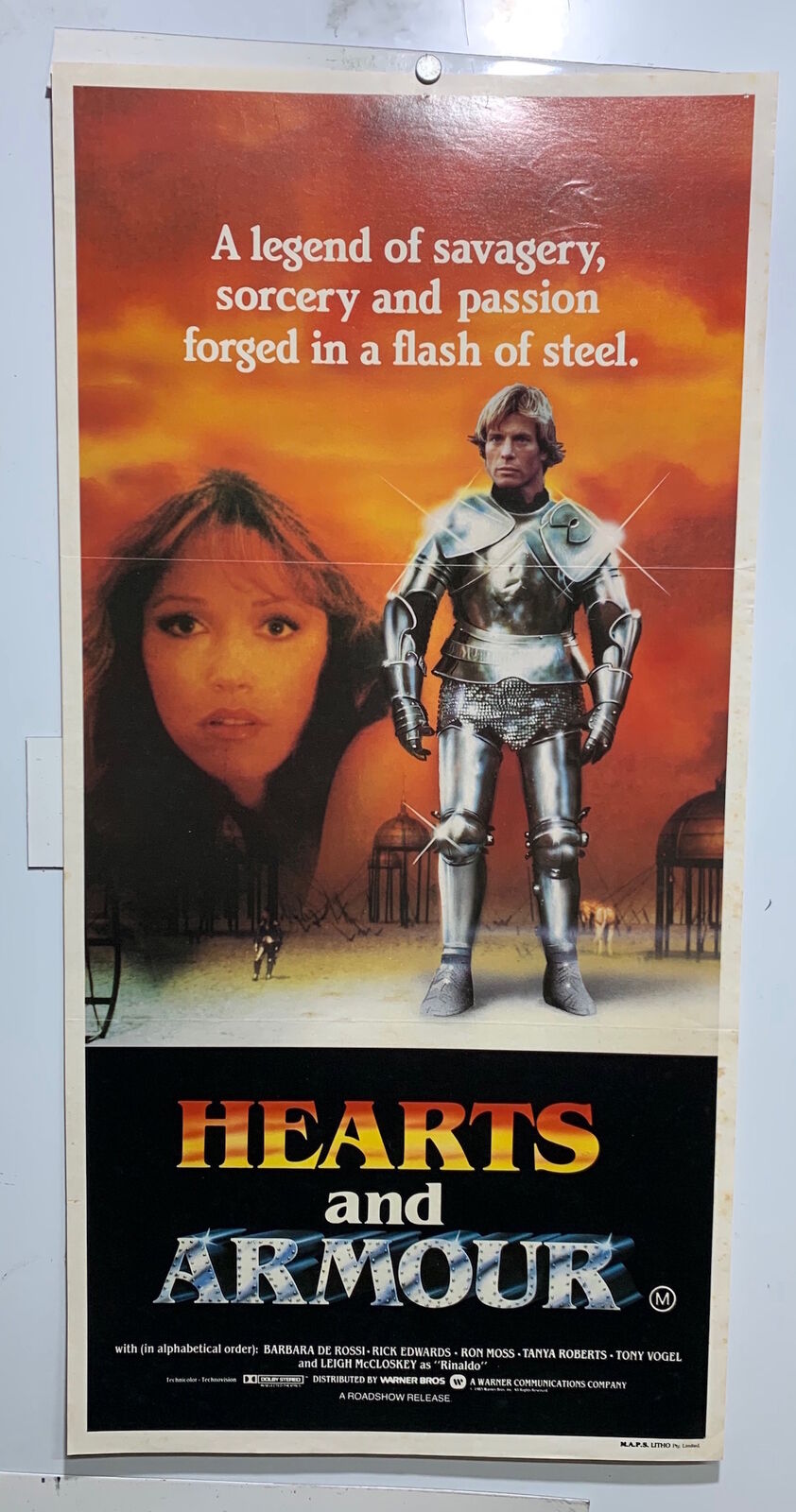 ORIGINAL DAYBILL MOVIE POSTER - HEARTS AND ARMOUR