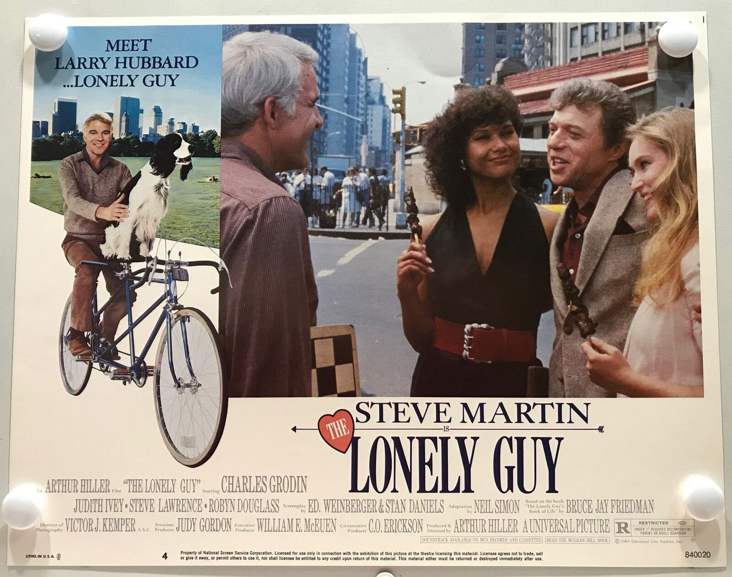 ORIGINAL LOBBY CARDS - THE LONELY GUY - 1984 - set of 8