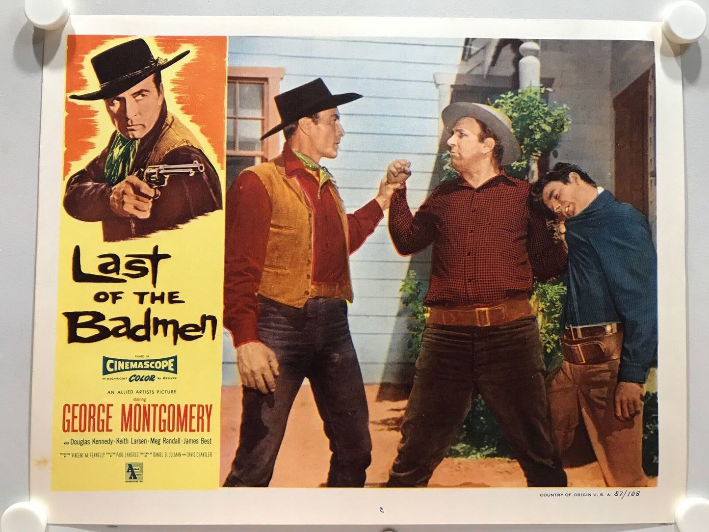 ORIGINAL LOBBY CARDS - LAST OF THE BADMEN - 1957 - set of 8