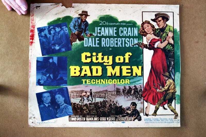 ORIGINAL LOBBY CARD - CITY OF BAD MEN - 1953 - key card #1