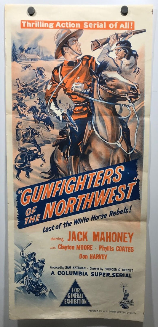 ORIGINAL DAYBILL MOVIE POSTER - GUNFIGHTERS OF THE NORTHWEST