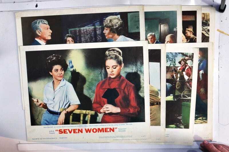 ORIGINAL LOBBY CARDS - SEVEN WOMEN - 1966 - set of 8