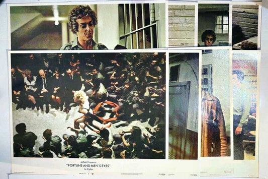 ORIGINAL LOBBY CARDS - FORTUNE AND MEN'S EYES - 1971 - set of 8