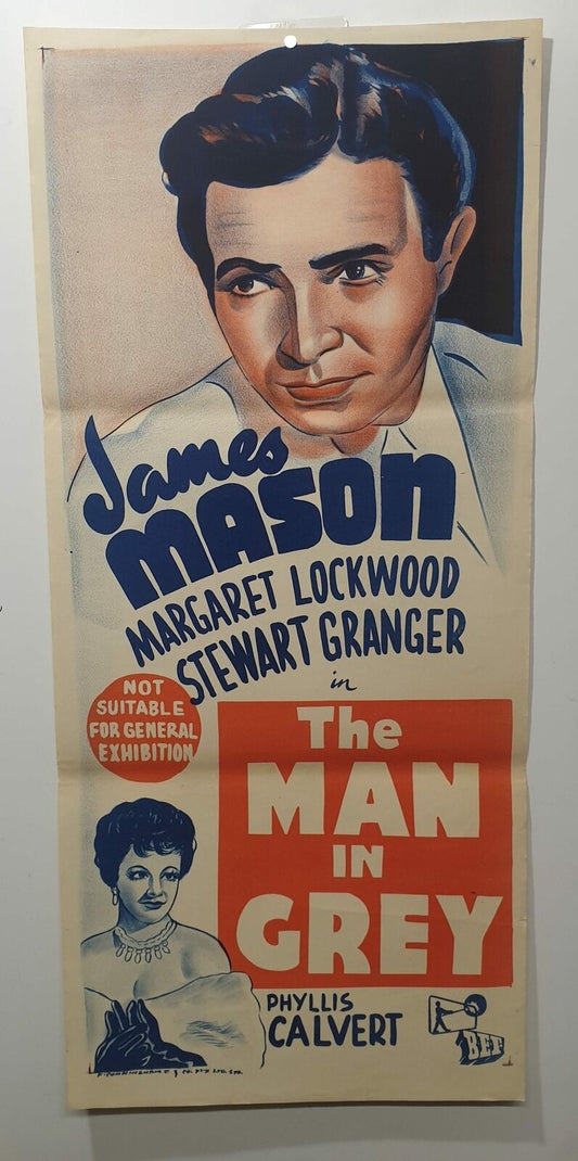 ORIGINAL DAYBILL MOVIE POSTER - THE MAN IN GREY - 1943