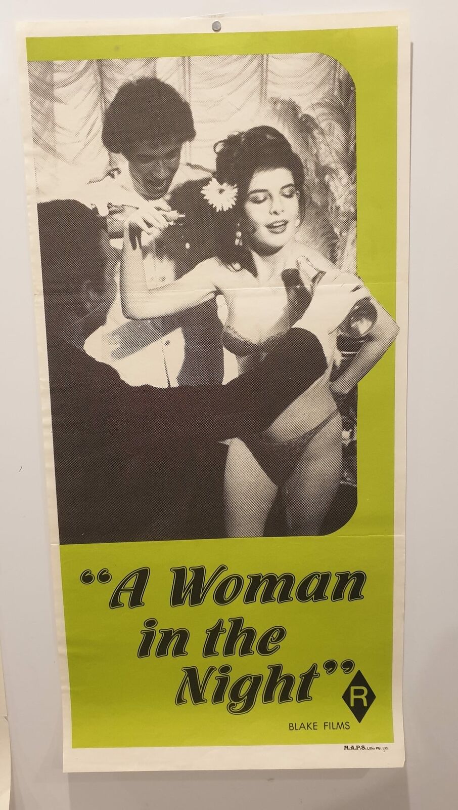 ORIGINAL DAY BILL MOVIE POSTER - A WOMAN IN THE NIGHT -  ADULT - A BLAKE FILM