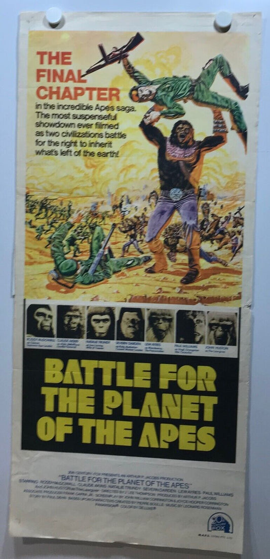 ORIGINAL DAYBILL MOVIE POSTER - BATTLE FOR THE PLANET OF THE APES - 1973